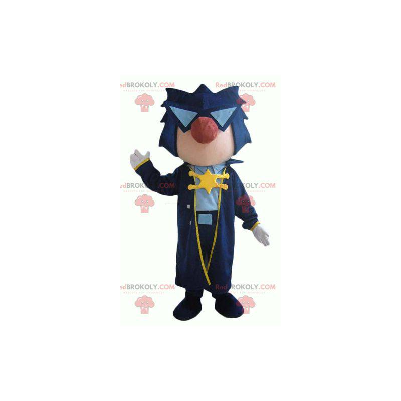 Rock star musician mascot with a long coat - Redbrokoly.com