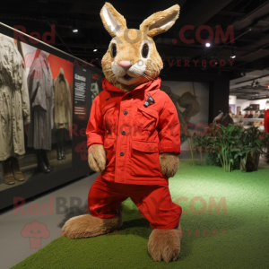 Rød vild kanin maskot...