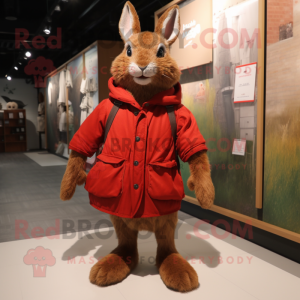 Rood wild konijn mascotte...