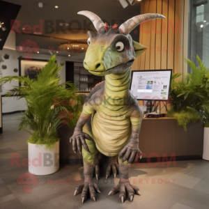 nan Parasaurolophus mascot costume character dressed with Romper and Hairpins