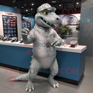 Silver Iguanodon maskot...