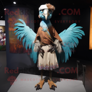 nan Archeopteryx mascot costume character dressed with Mini Dress and Cummerbunds