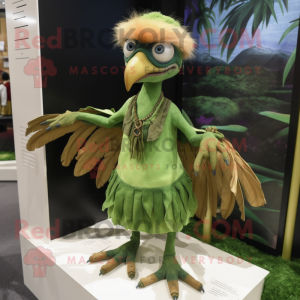 nan Archeopteryx mascot costume character dressed with Mini Dress and Cummerbunds