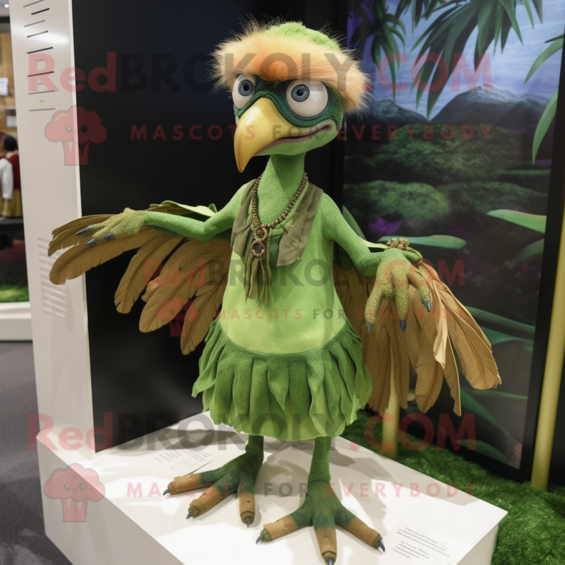 nan Archeopteryx mascot costume character dressed with Mini Dress and Cummerbunds nan Archeopteryx mascot costume character dressed with Mini Dress and Cummerbunds