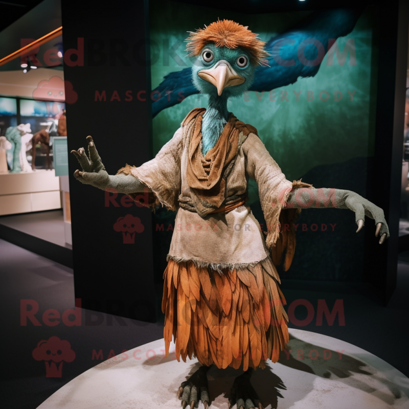 nan Archeopteryx mascot costume character dressed with Mini Dress and Cummerbunds nan Archeopteryx mascot costume character dressed with Mini Dress and Cummerbunds