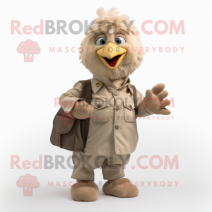 Beige Chicken mascotte...