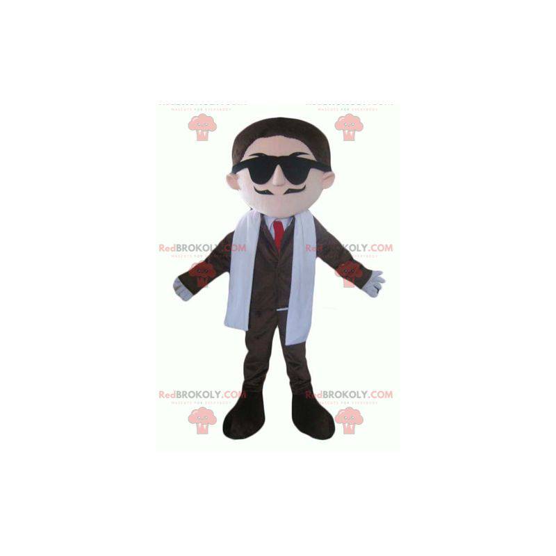Mustached businessman mascot in suit and tie - Redbrokoly.com Mustached businessman mascot in suit and tie - Redbrokoly.com