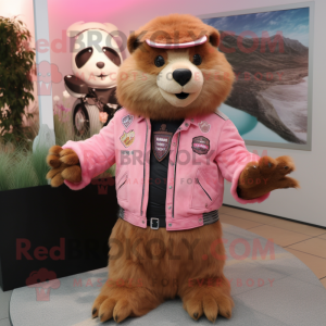 Pink Beaver mascotte...