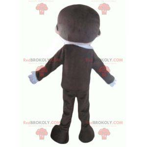 Mustached zakenman mascotte in pak en stropdas - Redbrokoly.com