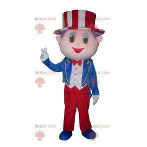 Showman maskot med kostyme og hatt - Redbrokoly.com