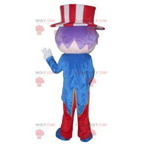 Mascote do showman com fantasia e chapéu - Redbrokoly.com