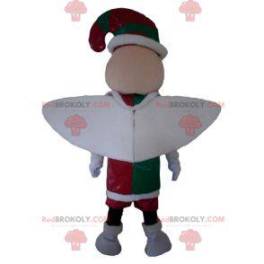 Leprechaun fairy mascot in red green and white outfit -