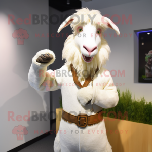 Crème Angora geit mascotte...