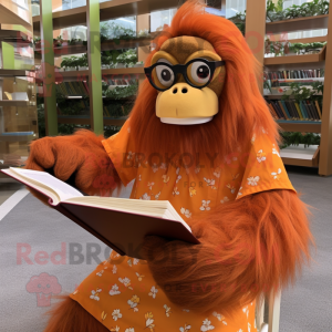 Oranje orang-oetan mascotte...