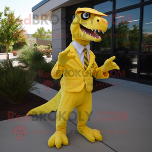 Citrongul Utahraptor maskot...