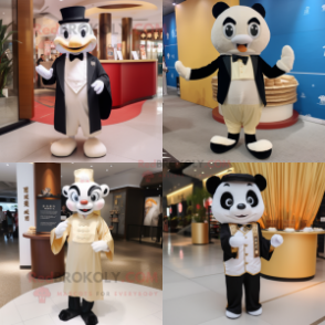 Tan Dim Sum mascot costume character dressed with Tuxedo and Anklets