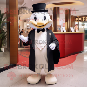 Tan Dim Sum mascot costume character dressed with Tuxedo and Anklets