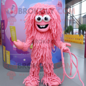 Rosa Spaghetti Maskottchen...