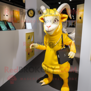 Gelbe Ziege Maskottchen...