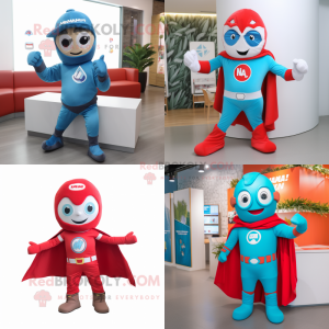 nan Superhero mascot costume character dressed with T-Shirt and Beanies