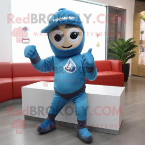 nan Superhero mascot costume character dressed with T-Shirt and Beanies