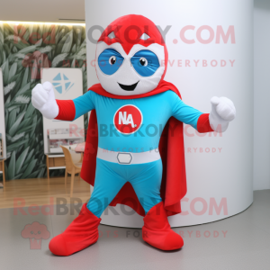 nan Superhero mascot costume character dressed with T-Shirt and Beanies