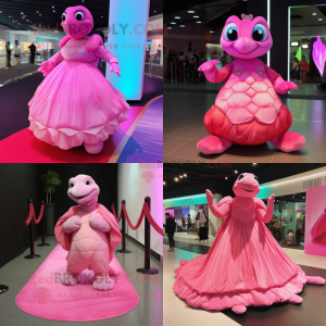 Pink Turtle mascotte...