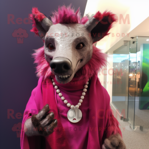 Magenta-Hyena Maskottchen...