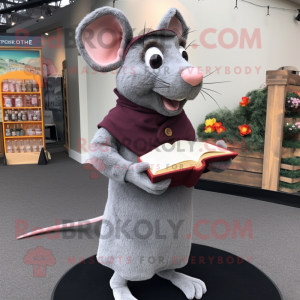 Grijze Ratatouille mascotte...