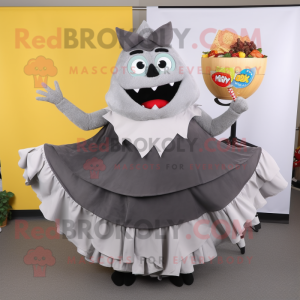 Grå Nachos maskot kostume...