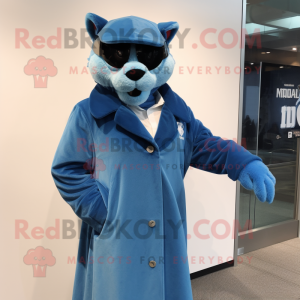 Blauer Puma Maskottchen...