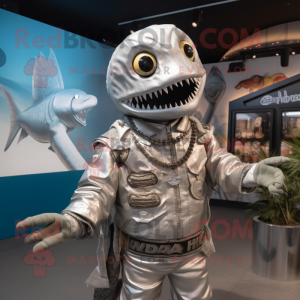 Sølv Ceviche maskot kostume...