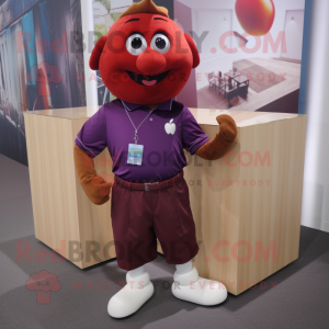 Maroon Apple mascotte...