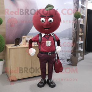 Maroon Apple mascotte...