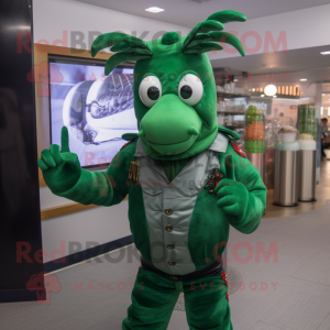 Green Lobster maskot...