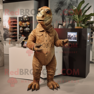 Brązowy Iguanodon w...