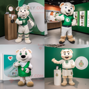 Crème Ierse vlag mascotte...