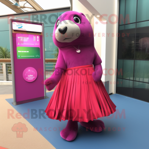 Magenta Sea Lion maskot...