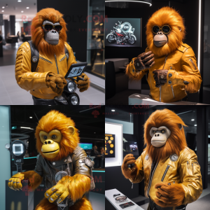 Guld Orangutang maskot...