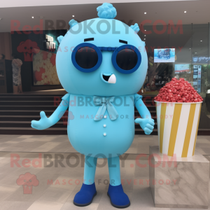 Sky Blue Pop corn mascotte...