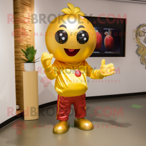 Gold Plomme maskot...