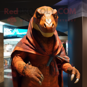 Rust Iguanodon maskot drakt...