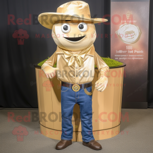 Beige potte af guld maskot...