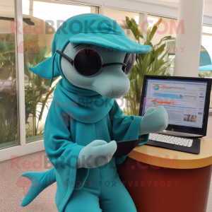 Teal Dolphin mascotte...