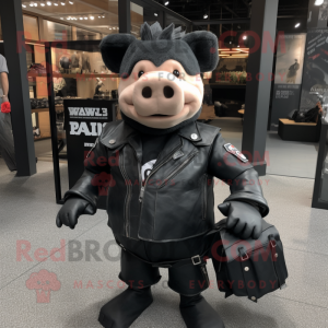 Black Pig mascotte kostuum...