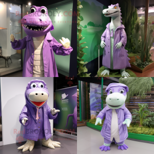 Lavendel Krokodil maskot...