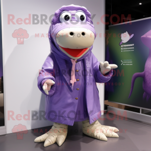 Lavendel krokodil mascotte...