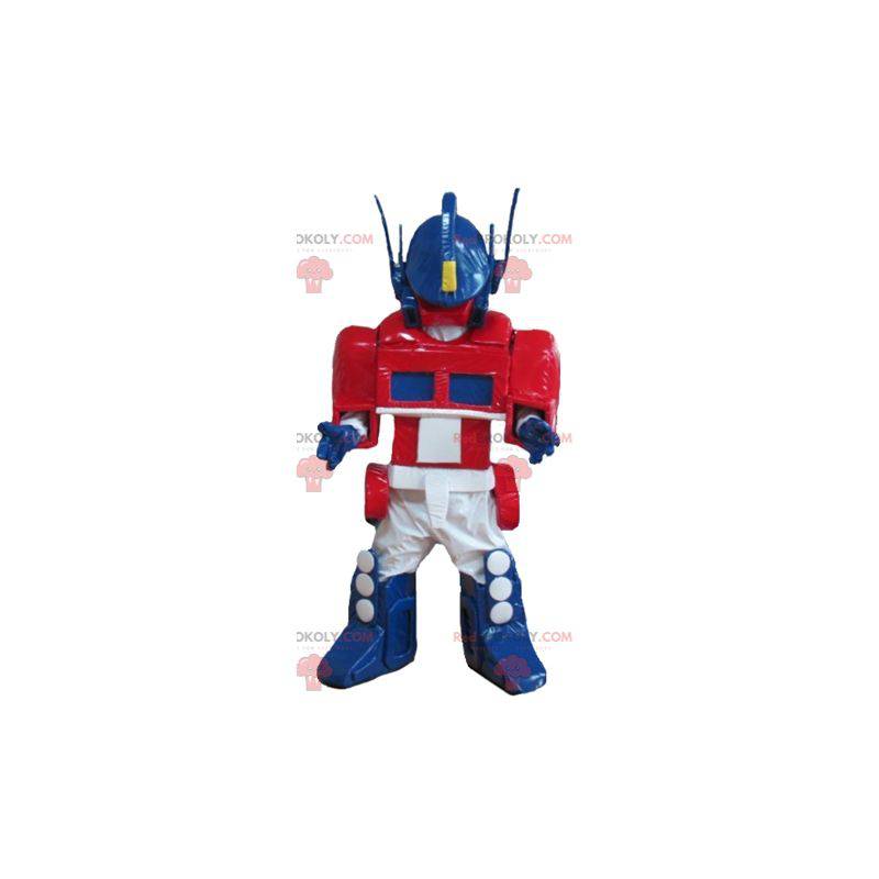 Transformátor robot maskot modrá bílá a červená - Redbrokoly.com Transformátor robot maskot modrá bílá a červená - Redbrokoly.com