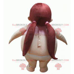 Fat baby obese girl mascot - Redbrokoly.com
