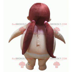 Dikke baby zwaarlijvige meisje mascotte - Redbrokoly.com
